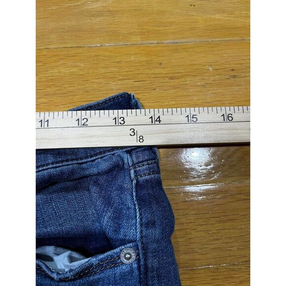 Express Women's Jeans Size 2 R Blue Mid Rise Stretch Legging Distressed - Picture 9 of 11